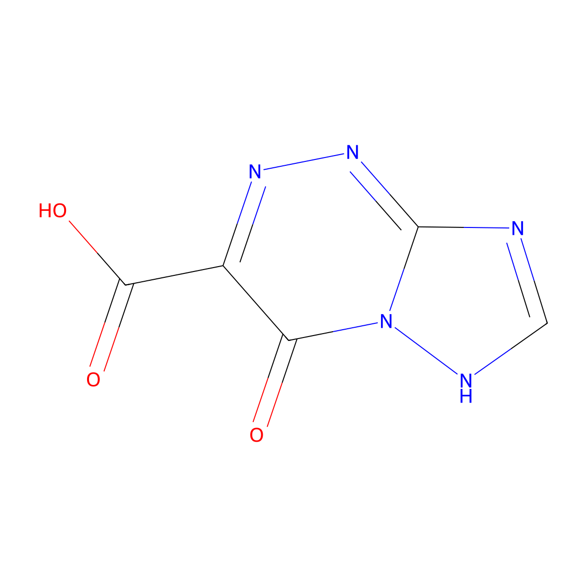 4-Oxo-4,8-dihydro-[1,2,4]triazolo[5,1-c][1,2,4]triazine-3-carboxylic acid molecular structure, CAS 57351-60-7