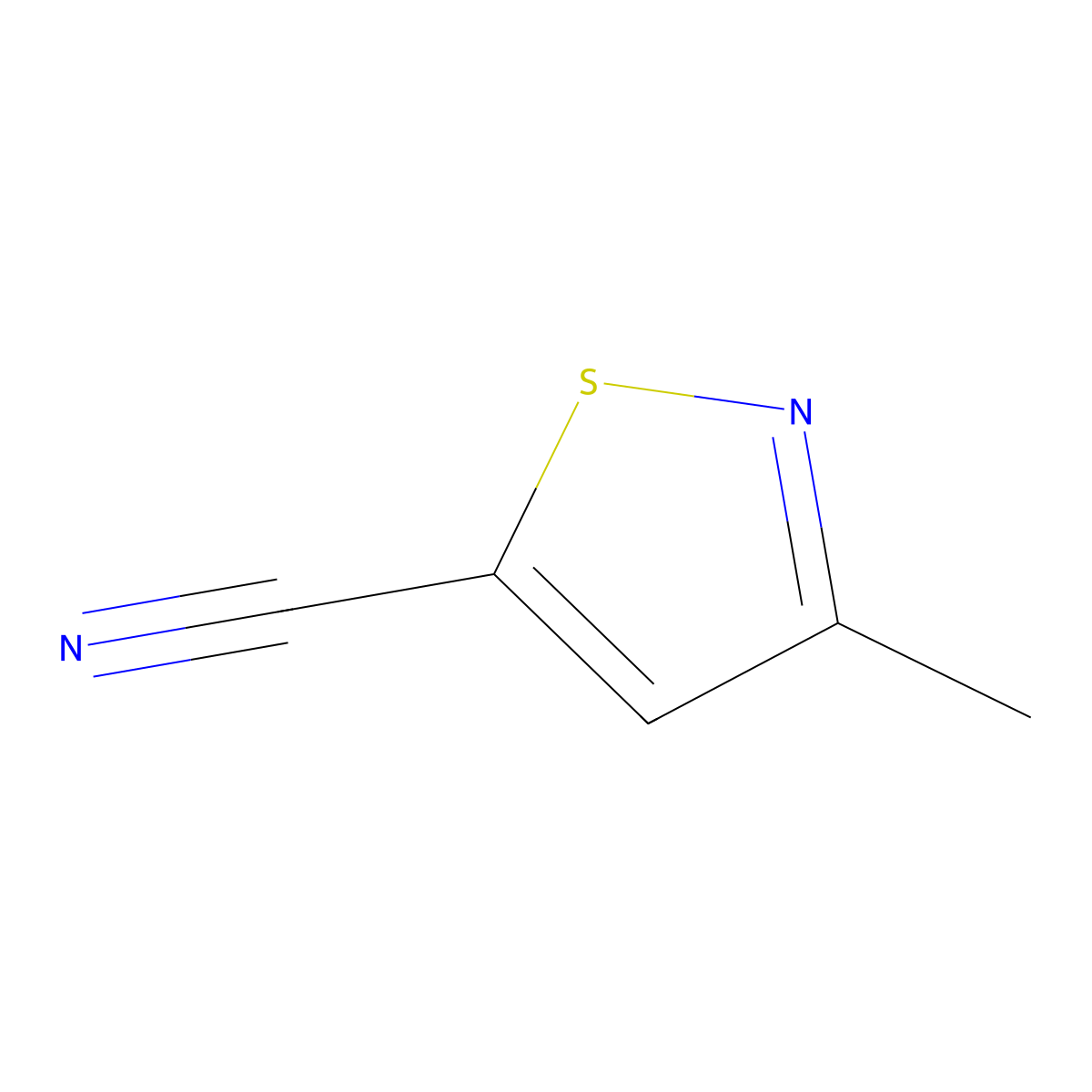 3-Methyl-1,2-thiazole-5-carbonitrile molecular structure, CAS 57352-00-8