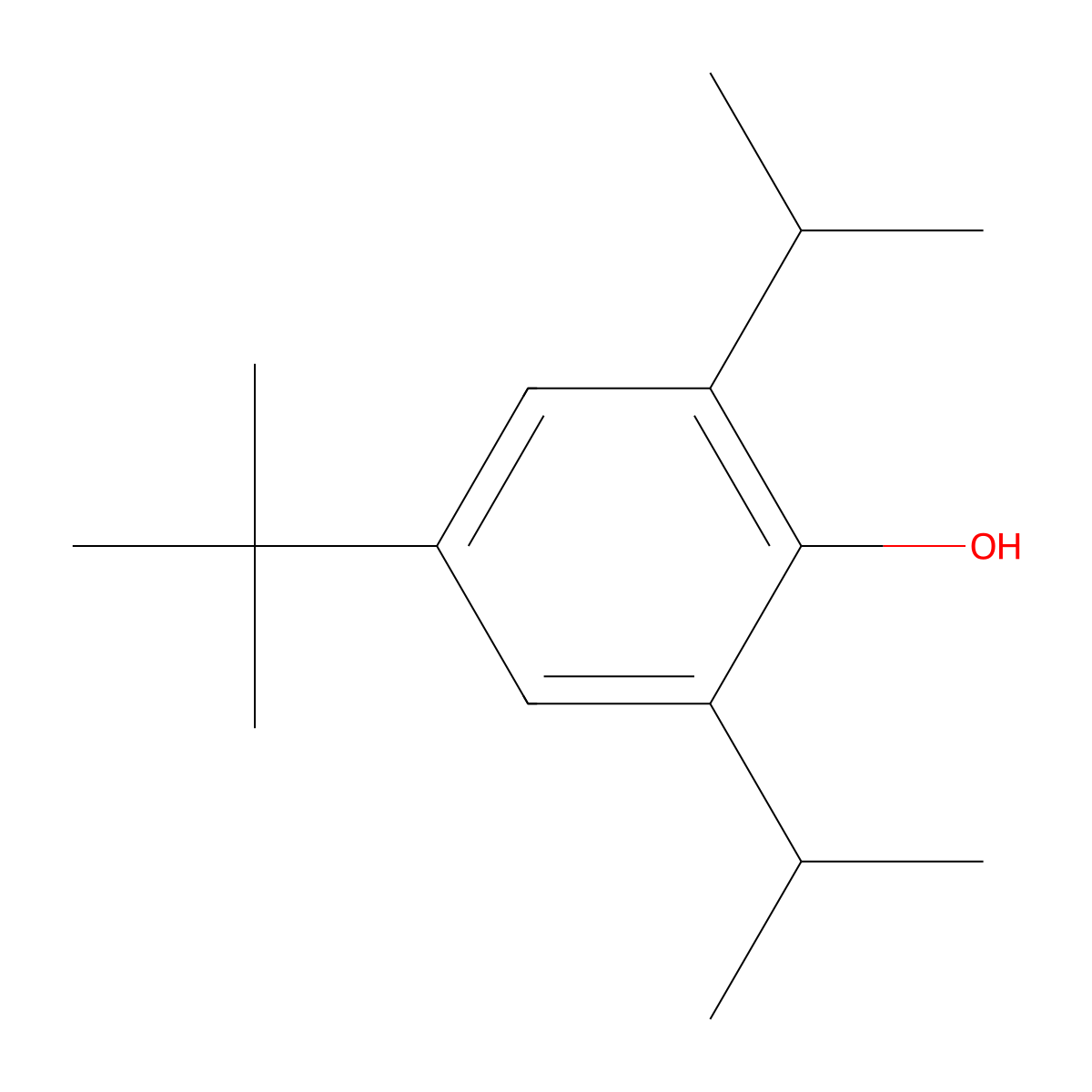 4-tert-Butyl-2,6-diisopropylphenol molecular structure, CAS 57354-65-1