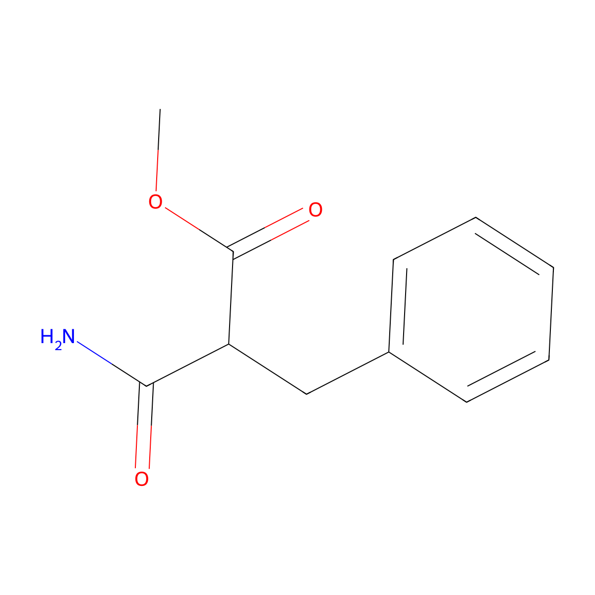 Methyl 2-carbamoyl-3-phenylpropionate molecular structure, CAS 57355-27-8