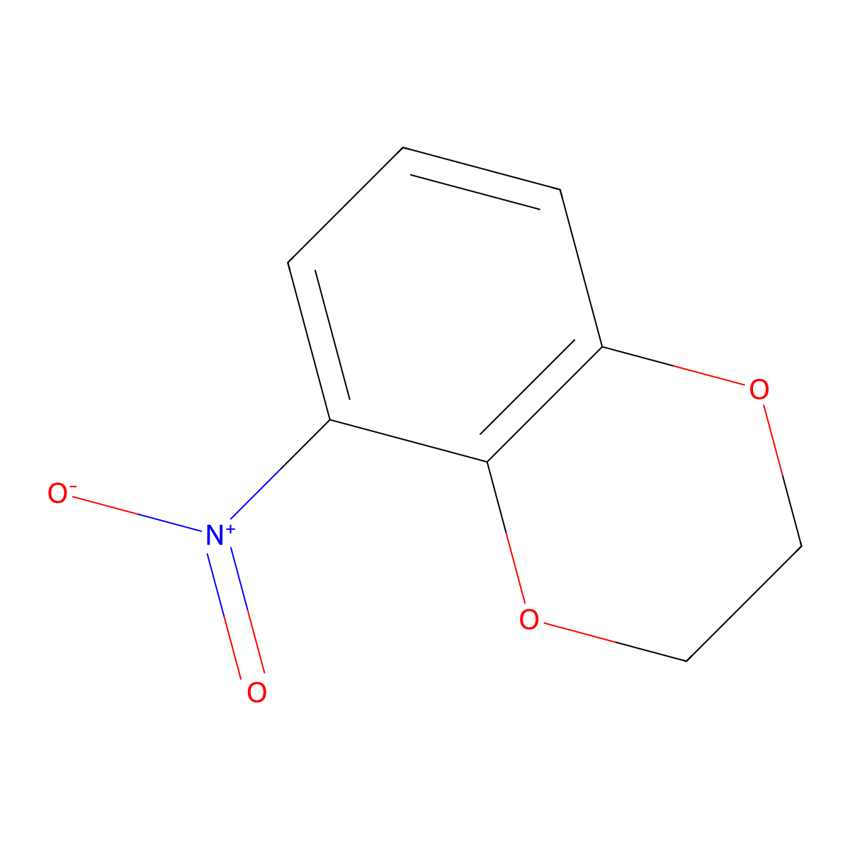 5-Nitro-2,3-dihydro-1,4-benzodioxine molecular structure, CAS 57356-28-2