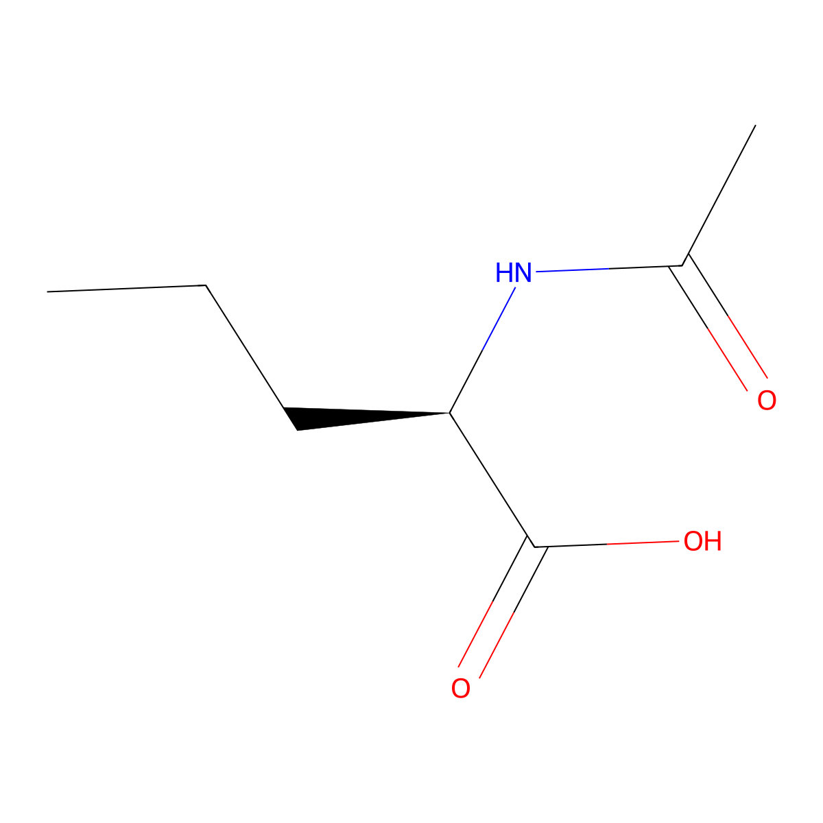 N-Acetyl-D-Norvaline molecular structure, CAS 57357-56-9