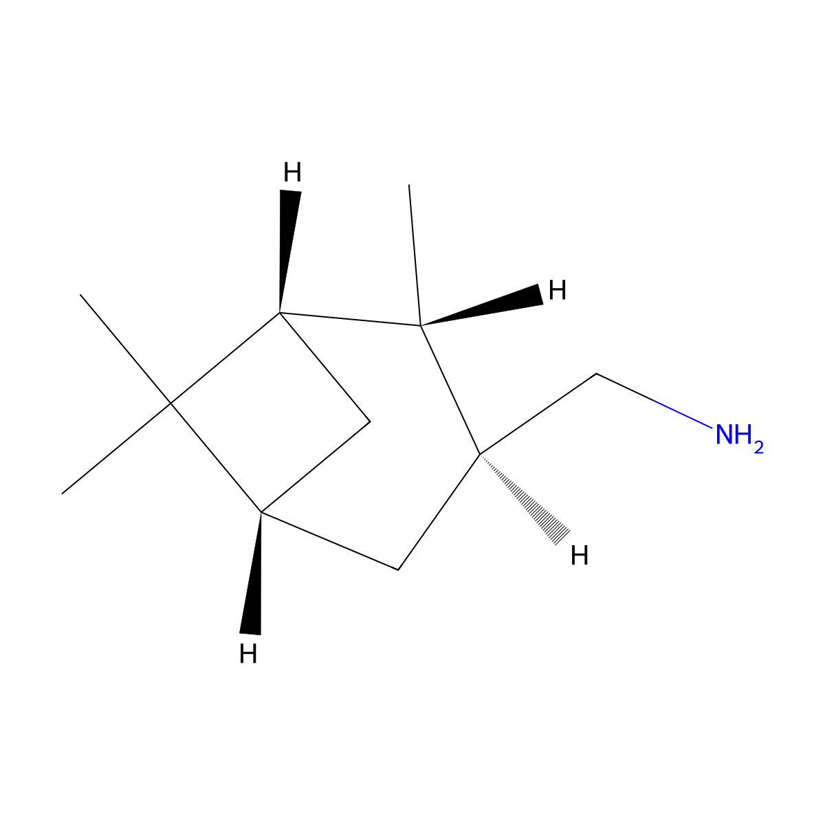 (1S-(1alpha,2beta,3alpha,5alpha))-(2,6,6-trimethylbicyclo(3.1.1)hept-3-yl)methylamine molecular structure, CAS 57357-85-4