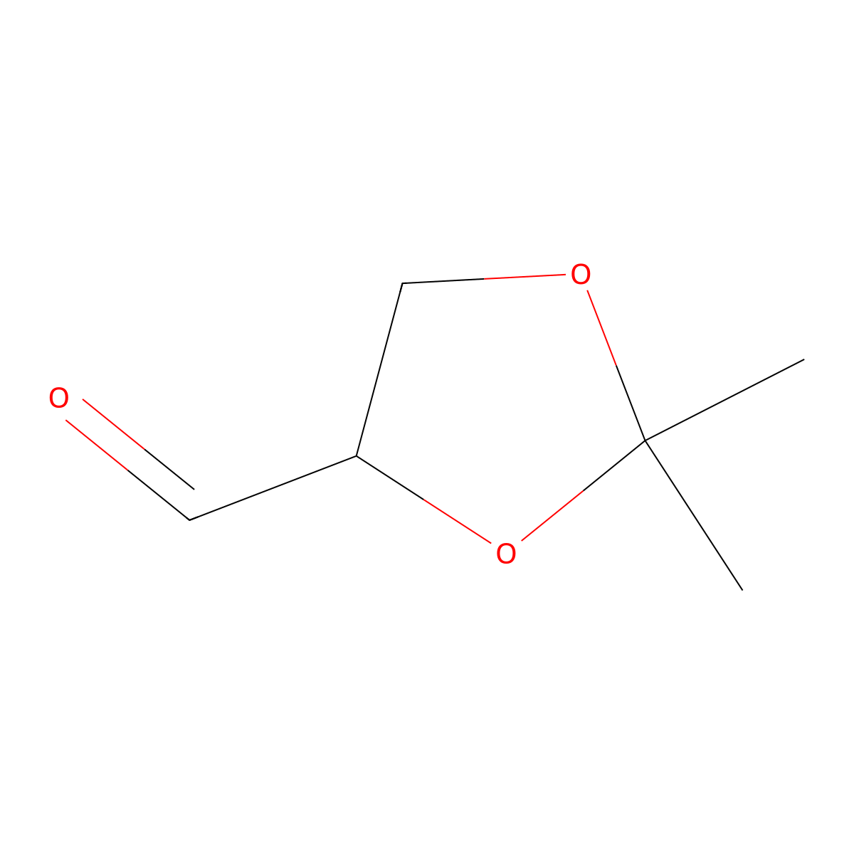 2,2-Dimethyl-1,3-dioxolane-4-carboxaldehyde molecular structure, CAS 5736-03-8
