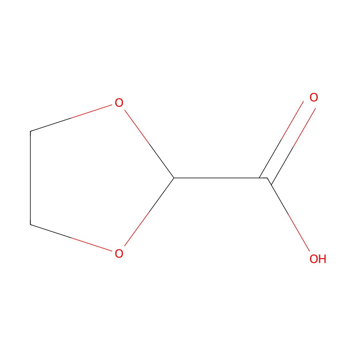 1,3-Dioxolane-2-carboxylic acid molecular structure, CAS 5736-05-0