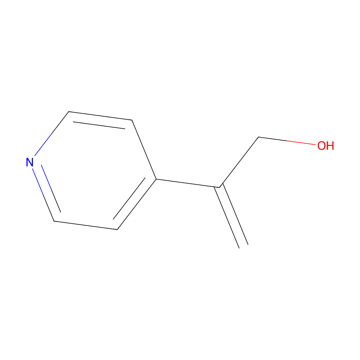 2-(Pyridin-4-yl)prop-2-en-1-ol molecular structure, CAS 57360-16-4