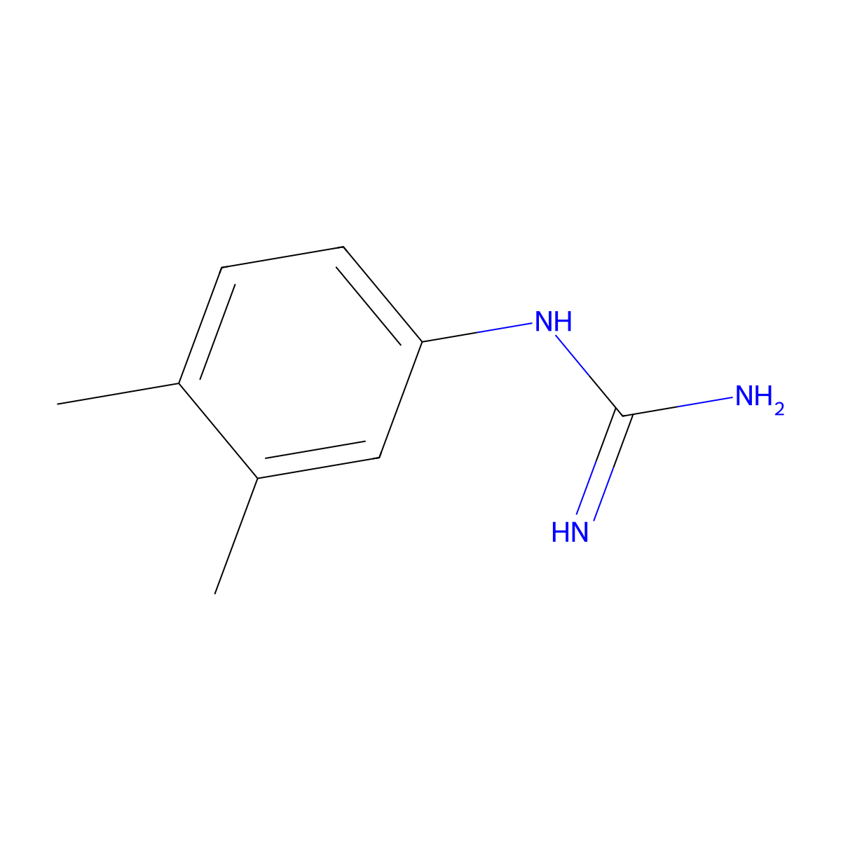 N-(3,4-dimethylphenyl)guanidine molecular structure, CAS 57361-54-3