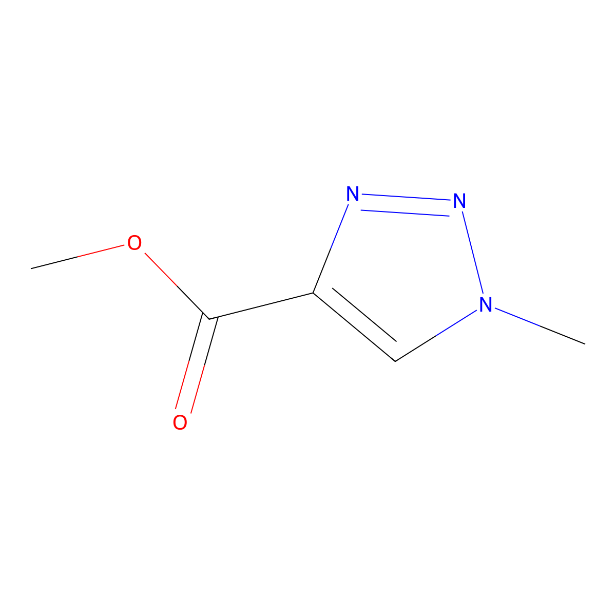 methyl 1-methyl-1H-1,2,3-triazole-4-carboxylate molecular structure, CAS 57362-82-0