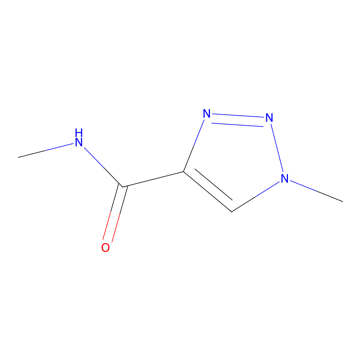 N,1-dimethyl-1H-1,2,3-triazole-4-carboxamide molecular structure, CAS 57362-85-3
