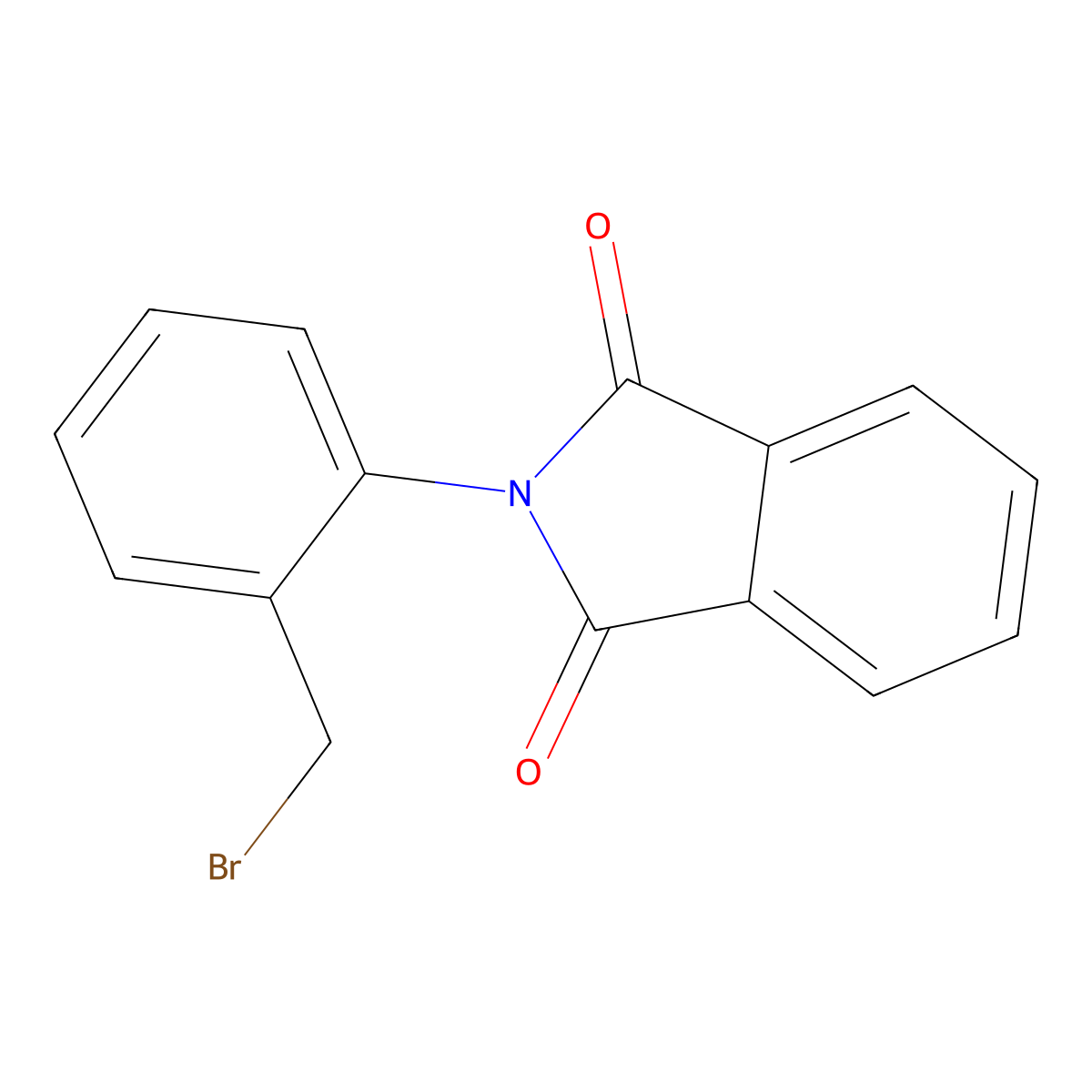 2-(2-(Bromomethyl)phenyl)isoindoline-1,3-dione molecular structure, CAS 57365-06-7