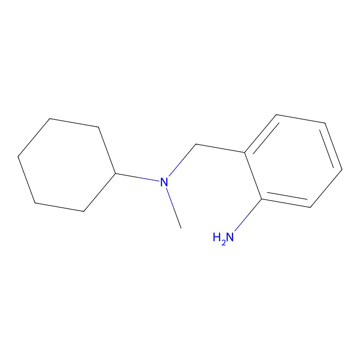 2-amino-N-cyclohexyl-N-methylbenzylamine molecular structure, CAS 57365-08-9