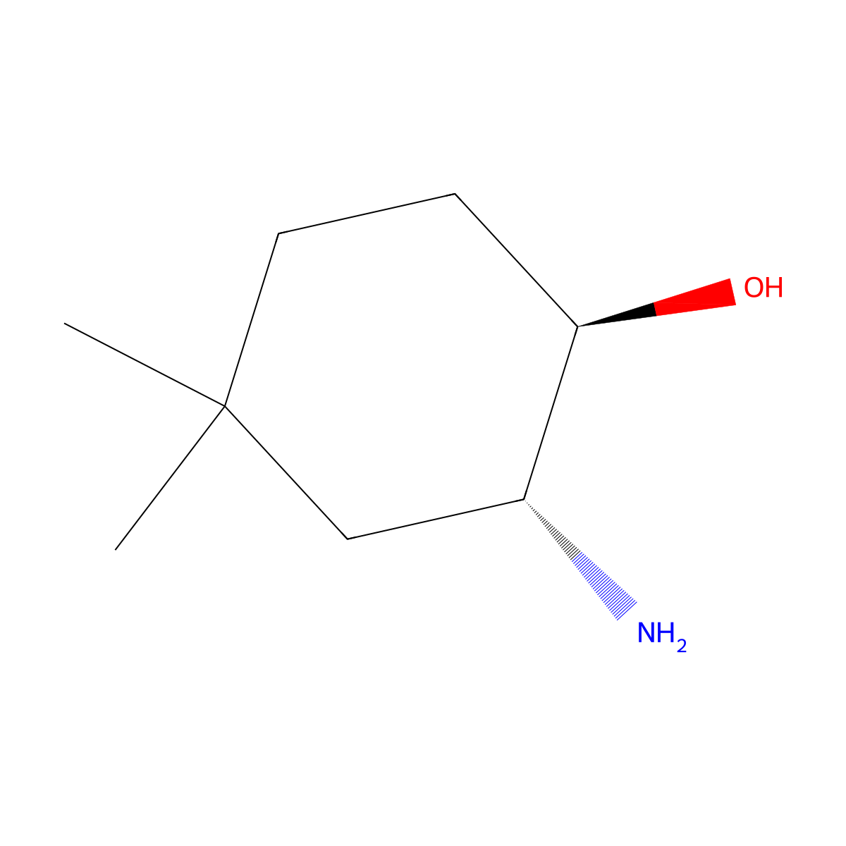 rac-(1R,2R)-2-amino-4,4-dimethylcyclohexan-1-ol molecular structure, CAS 57365-78-3