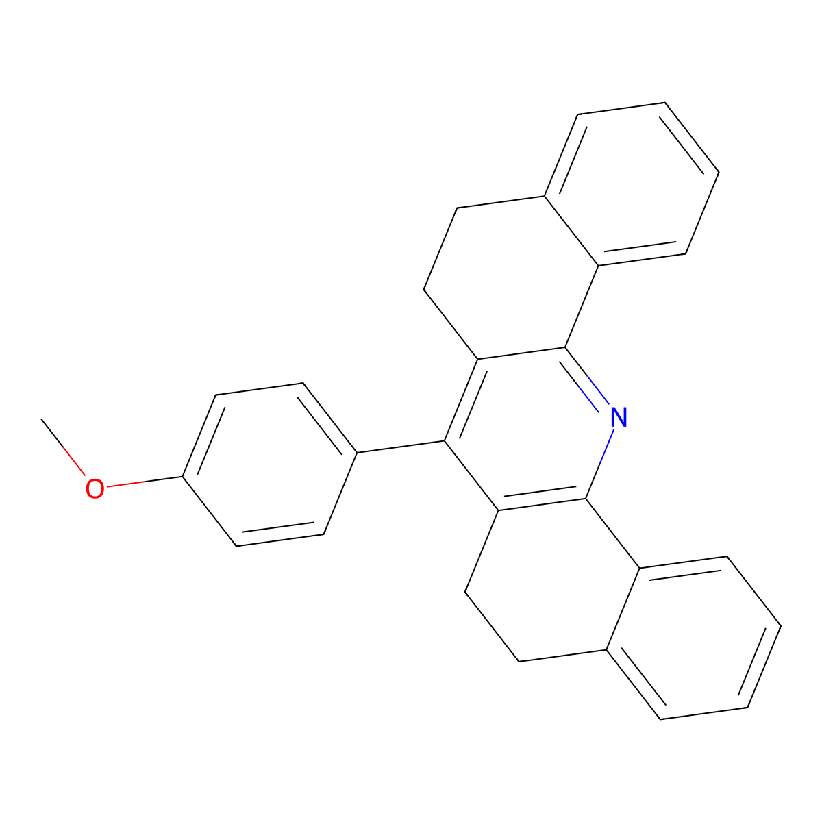 7-(4-Methoxyphenyl)-5,6,8,9-tetrahydrodibenzo(C,H)acridine molecular structure, CAS 57366-69-5