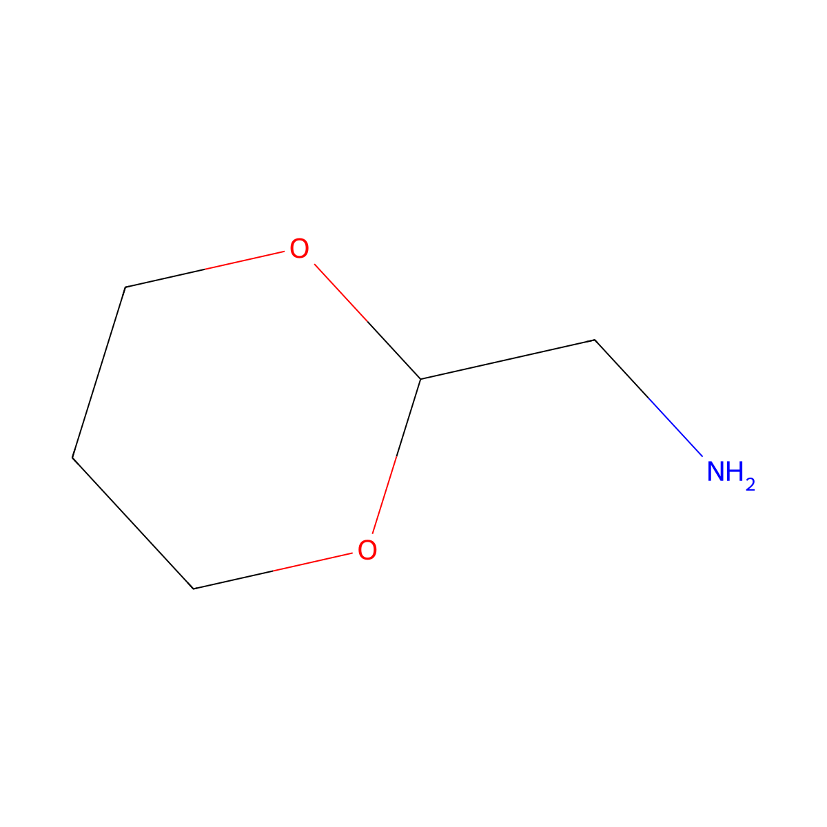 1-(1,3-Dioxan-2-yl)methanamine molecular structure, CAS 57366-83-3