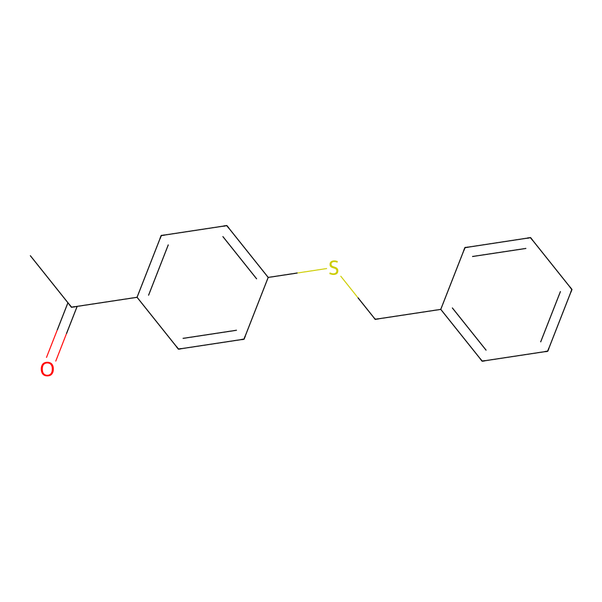 1-(4-((Phenylmethyl)thio)phenyl)ethanone molecular structure, CAS 57366-87-7
