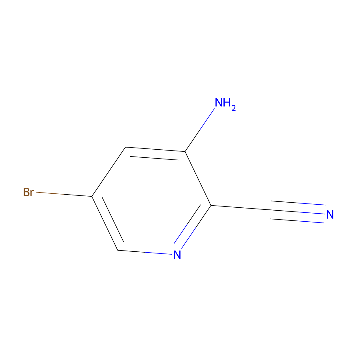 3-Amino-5-Bromopicolinonitrile molecular structure, CAS 573675-27-1