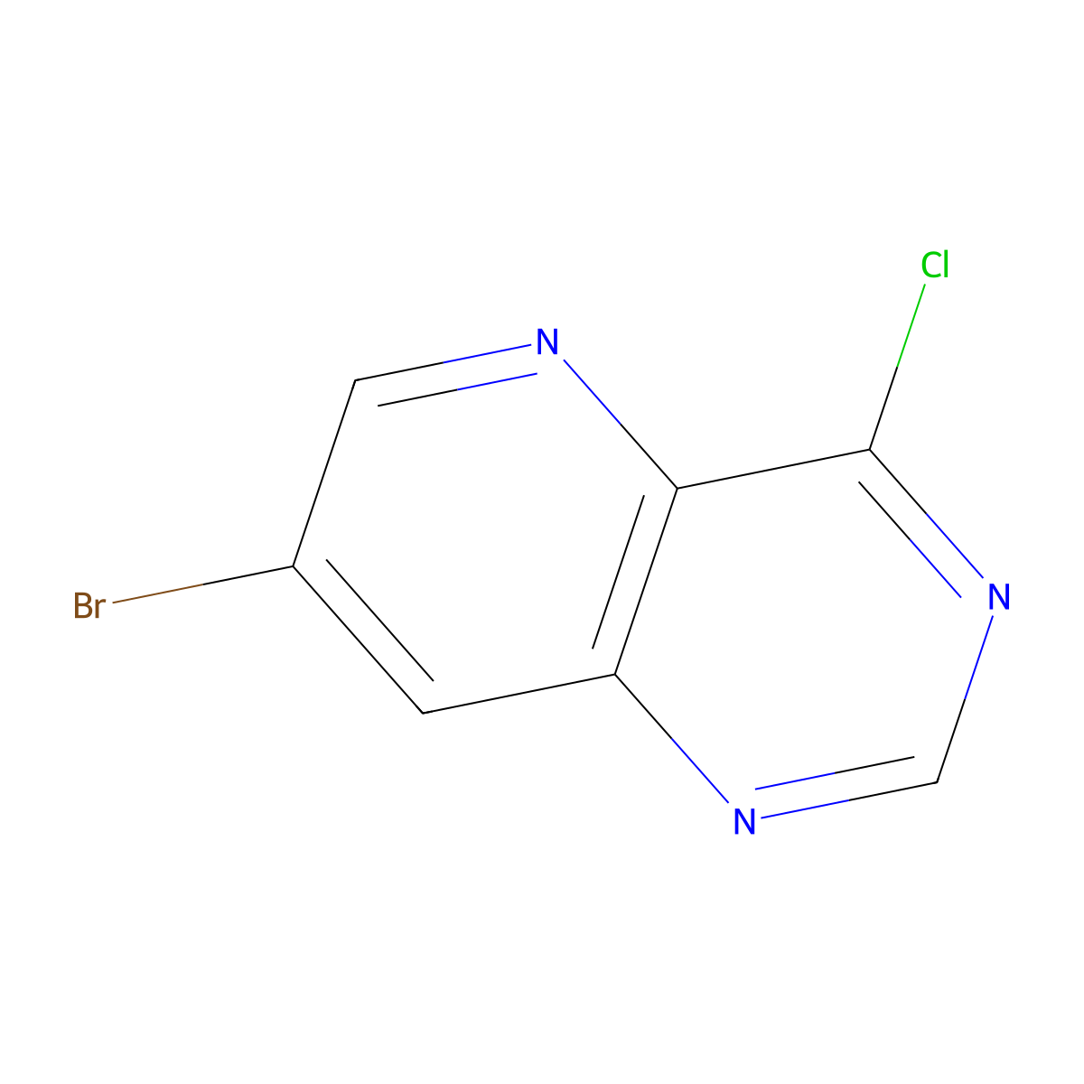 7-Bromo-4-chloropyrido[3,2-d]pyrimidine molecular structure, CAS 573675-31-7