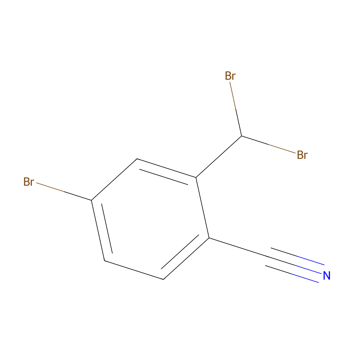 4-Bromo-2-(dibromomethyl)benzonitrile molecular structure, CAS 573675-37-3