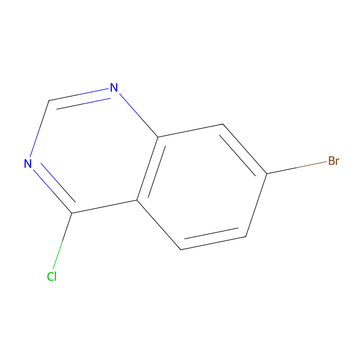 7-Bromo-4-chloroquinazoline molecular structure, CAS 573675-55-5