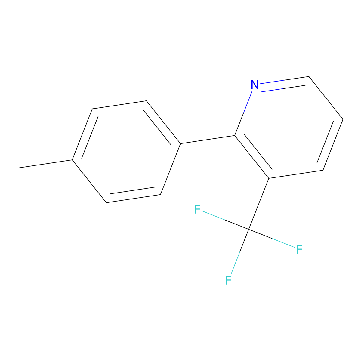 2-p-Tolyl-3-trifluoromethyl-pyridine molecular structure, CAS 573676-03-6