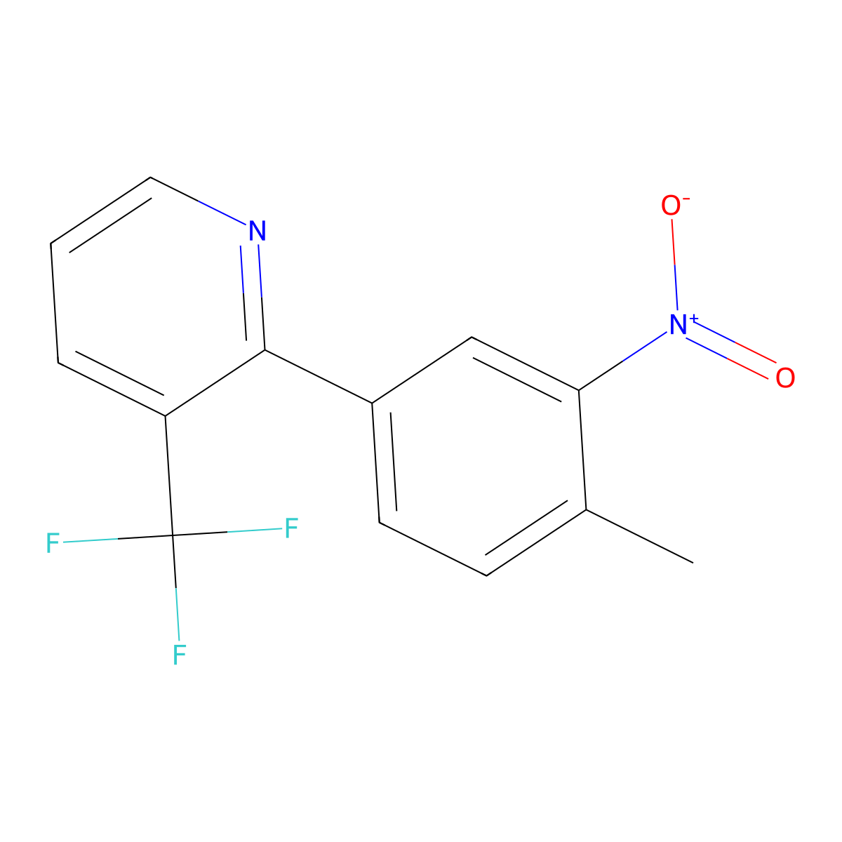 2-(4-Methyl-3-nitrophenyl)-3-(trifluoromethyl)pyridine molecular structure, CAS 573676-05-8