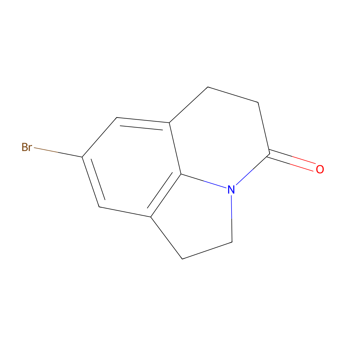 8-bromo-1,2,5,6-tetrahydro-4H-pyrrolo[3,2,1-ij]quinolin-4-one molecular structure, CAS 57368-91-9