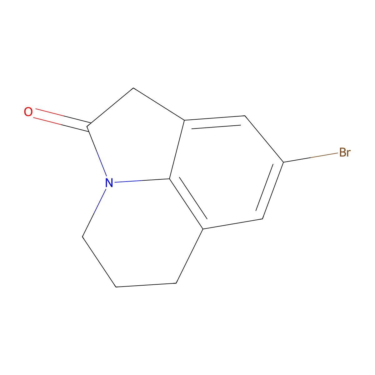 6-Bromo-1-azatricyclo[6.3.1.0,4,12]dodeca-4(12),5,7-trien-2-one molecular structure, CAS 57368-92-0