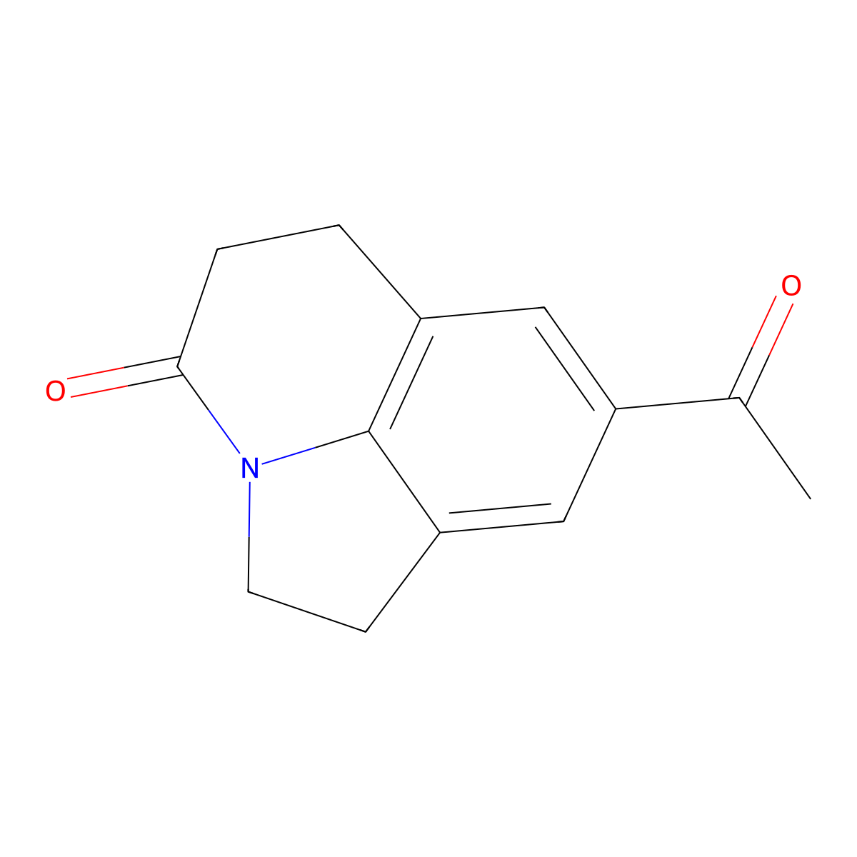 8-Acetyl-5,6-dihydro-1H-pyrrolo[3,2,1-IJ]quinolin-4(2H)-one molecular structure, CAS 57369-01-4