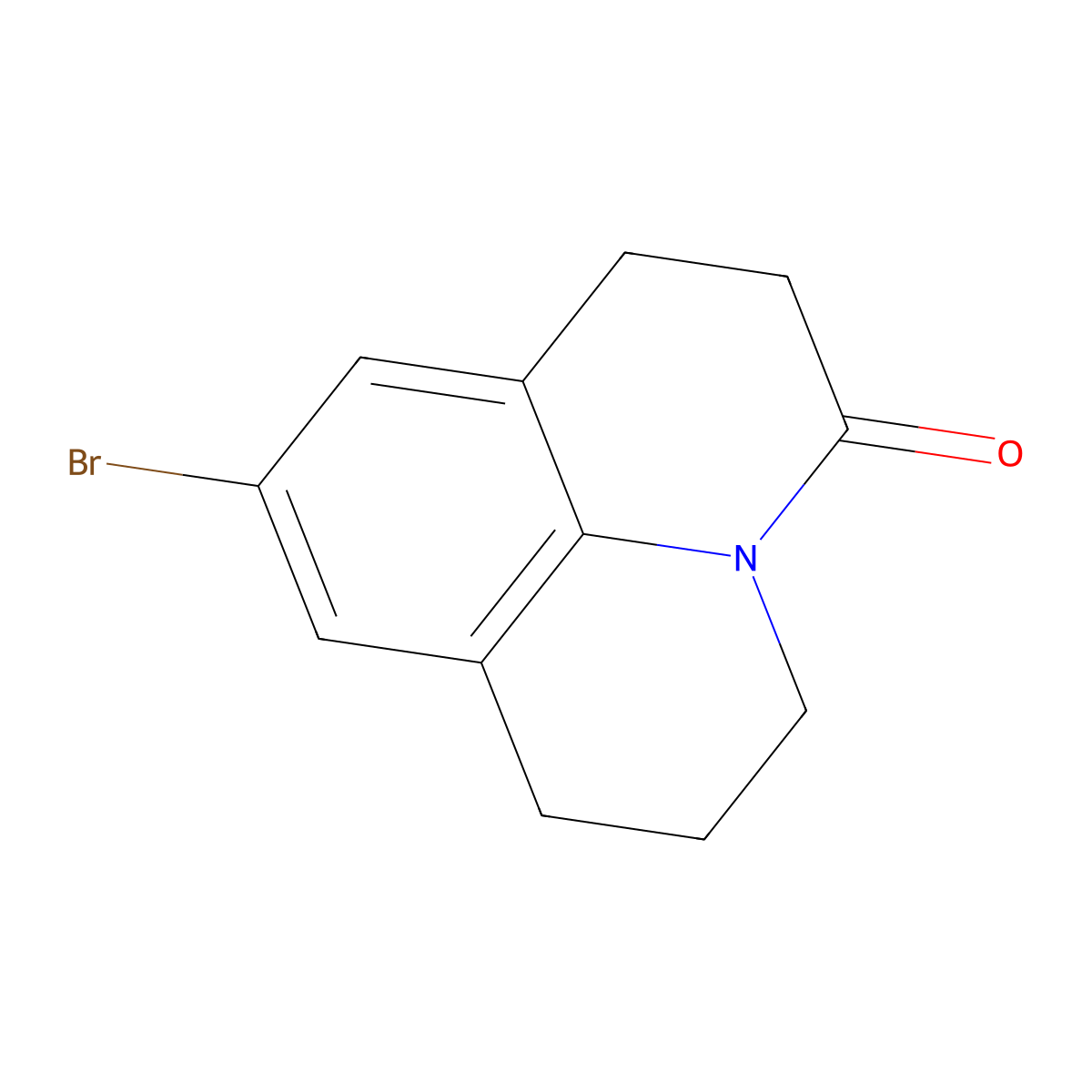7-Bromo-1-azatricyclo[7.3.1.0,5,13]trideca-5,7,9(13)-trien-2-one molecular structure, CAS 57369-19-4