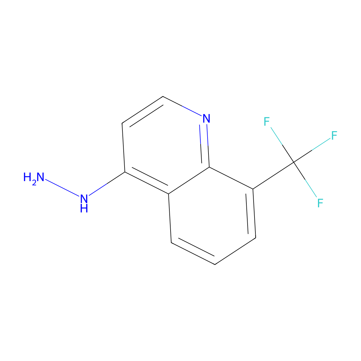 4-Hydrazinyl-8-(trifluoromethyl)quinoline molecular structure, CAS 57369-92-3