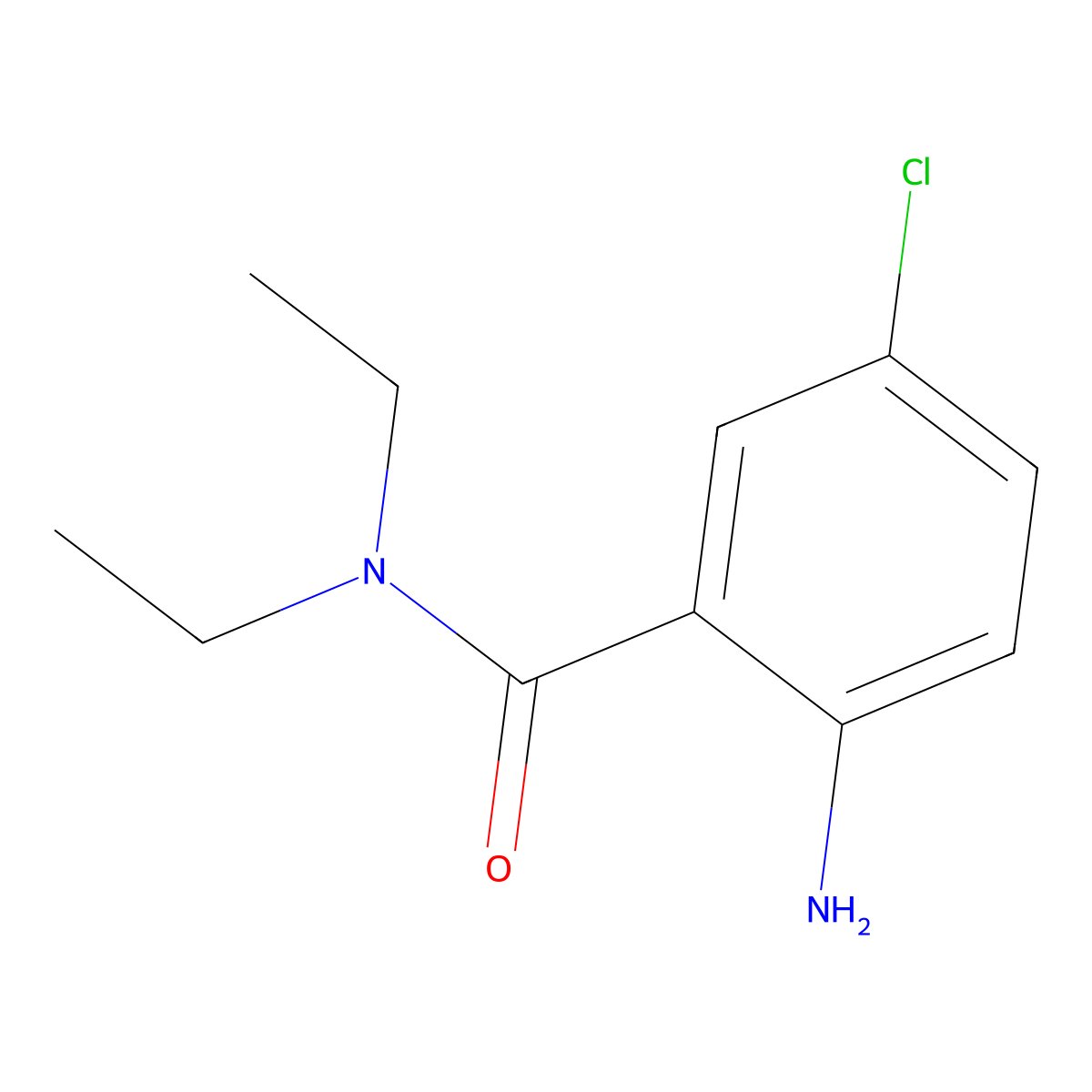 2-Amino-5-chloro-N,N-diethylbenzamide molecular structure, CAS 573692-57-6