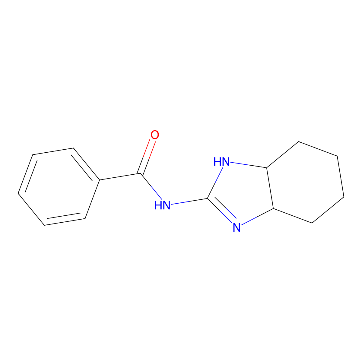 N-(3a,4,5,6,7,7a-hexahydro-1H-benzimidazol-2-yl)benzamide molecular structure, CAS 573694-57-2