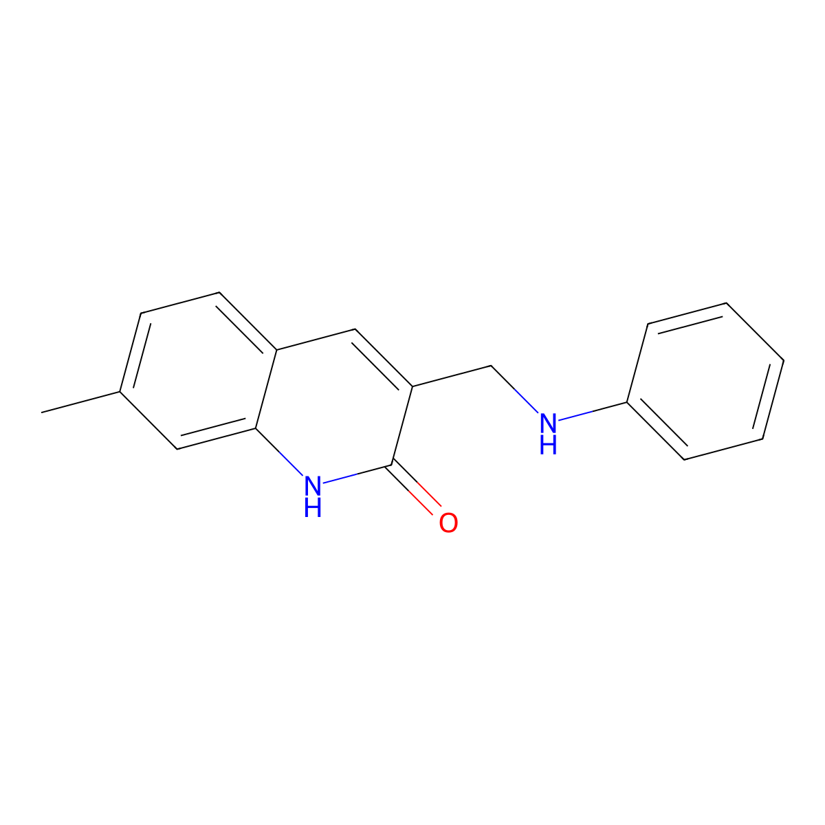 3-(anilinomethyl)-7-methylquinolin-2(1H)-one molecular structure, CAS 573696-33-0