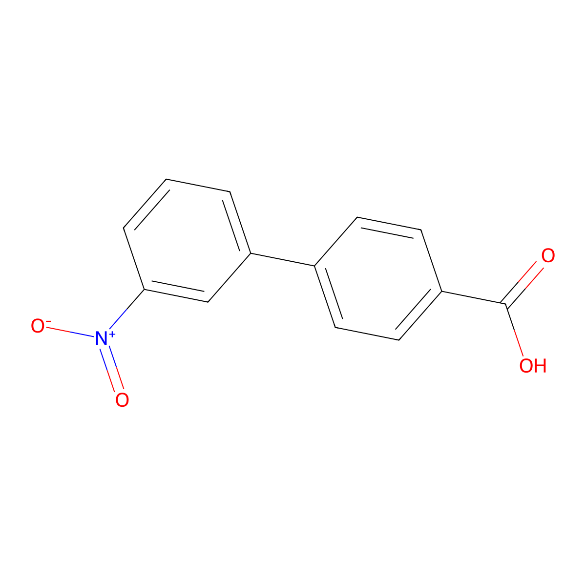 4-(3-nitrophenyl)benzoic Acid molecular structure, CAS 5737-85-9