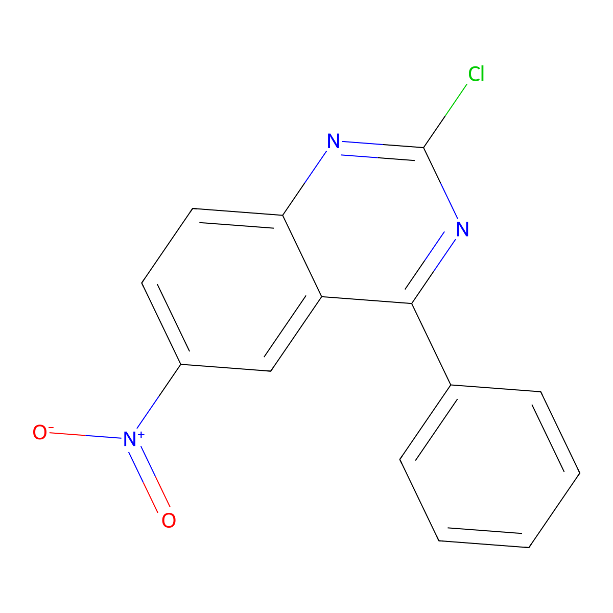 2-Chloro-6-nitro-4-phenylquinazoline molecular structure, CAS 57370-28-2
