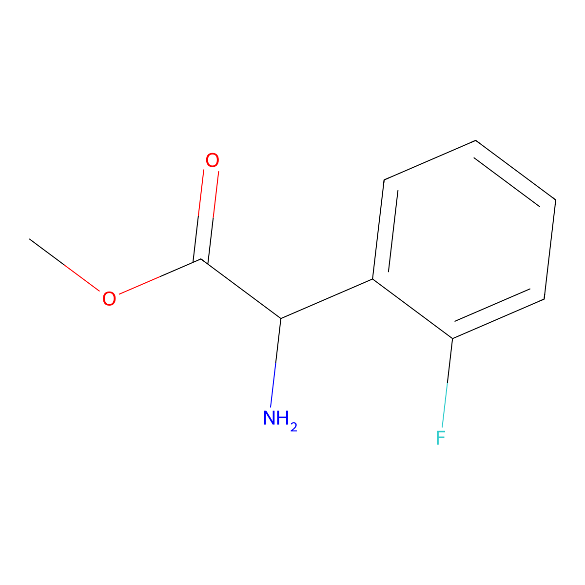 Methyl amino(2-fluorophenyl)acetate molecular structure, CAS 573701-88-9