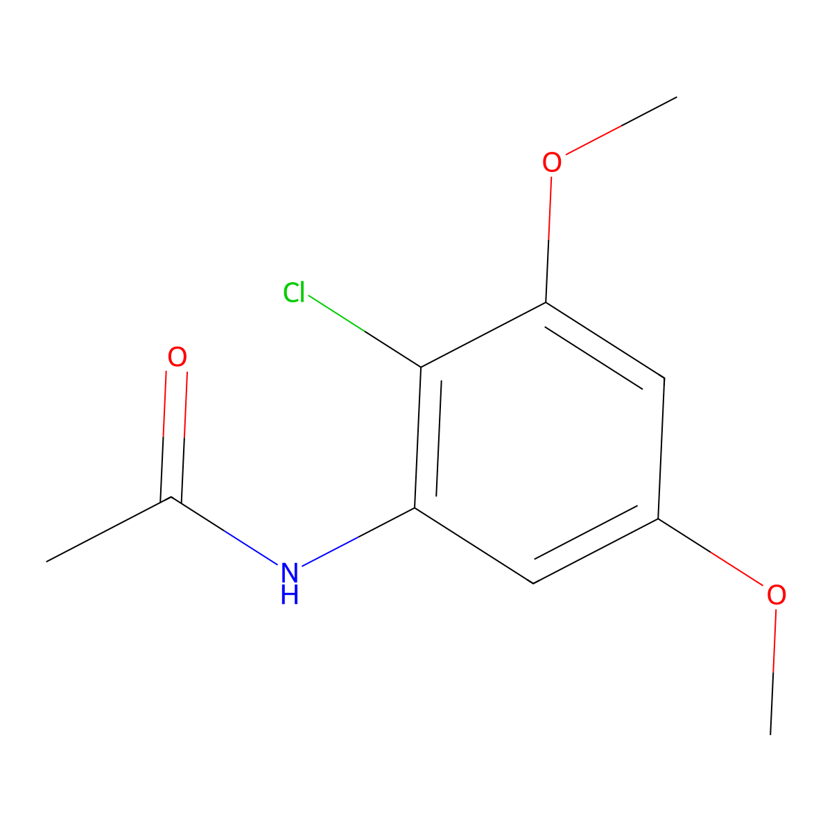 N-(2-chloro-3,5-dimethoxyphenyl)acetamide molecular structure, CAS 573704-48-0