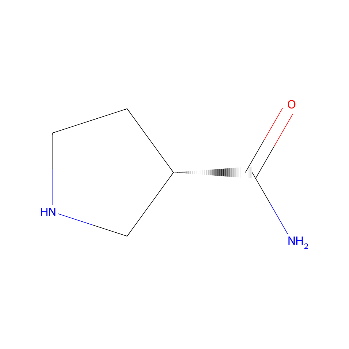 (S)-Pyrrolidine-3-carboxamide molecular structure, CAS 573704-64-0