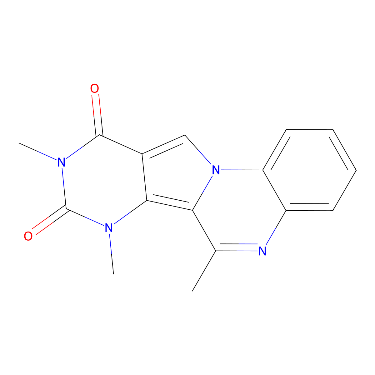 6,7,9-trimethylpyrimido[4',5':3,4]pyrrolo[1,2-a]quinoxaline-8,10(7H,9H)-dione molecular structure, CAS 573705-85-8