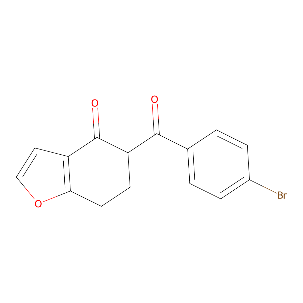 5-(4-bromobenzoyl)-6,7-dihydro-1-benzofuran-4(5H)-one molecular structure, CAS 573706-88-4