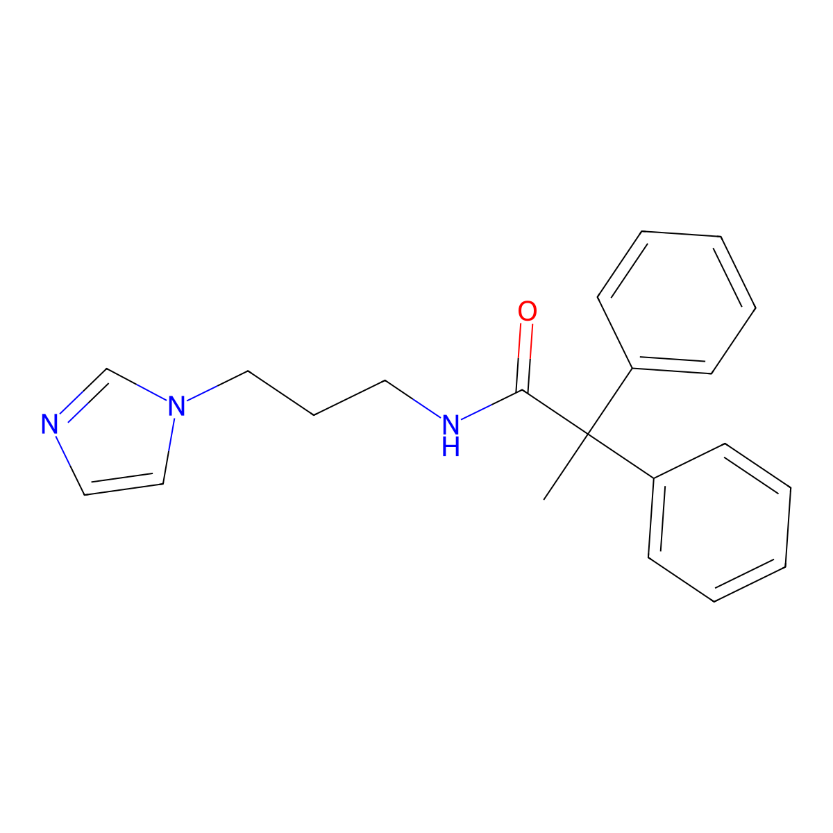 N-[3-(1H-imidazol-1-yl)propyl]-2,2-diphenylpropanamide molecular structure, CAS 573707-12-7