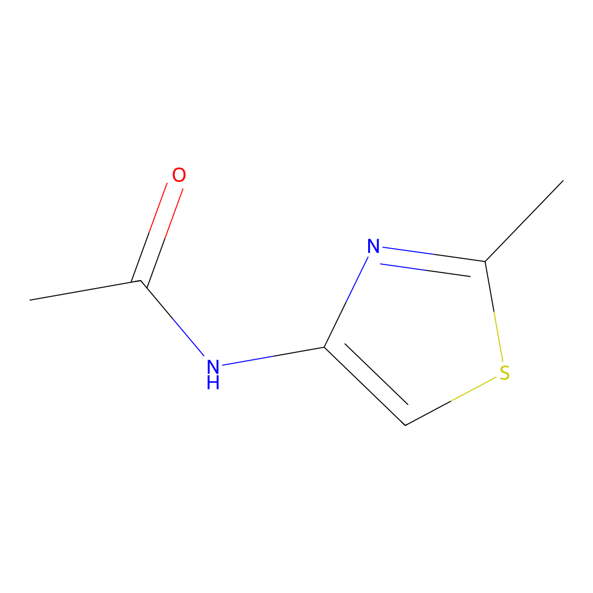 N-(2-Methylthiazol-4-yl)acetamide molecular structure, CAS 57372-19-7