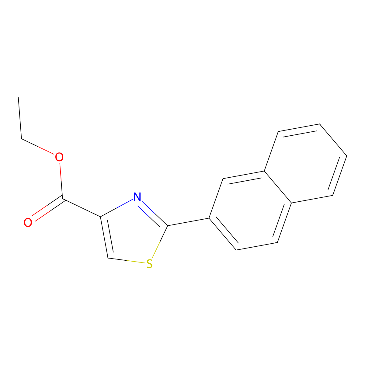Ethyl 2-(naphthalen-2-yl)thiazole-4-carboxylate molecular structure, CAS 57372-24-4