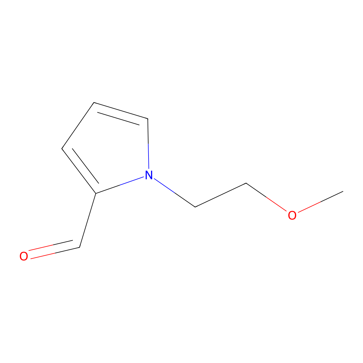 1-(2-methoxyethyl)-1H-pyrrole-2-carbaldehyde molecular structure, CAS 573720-38-4
