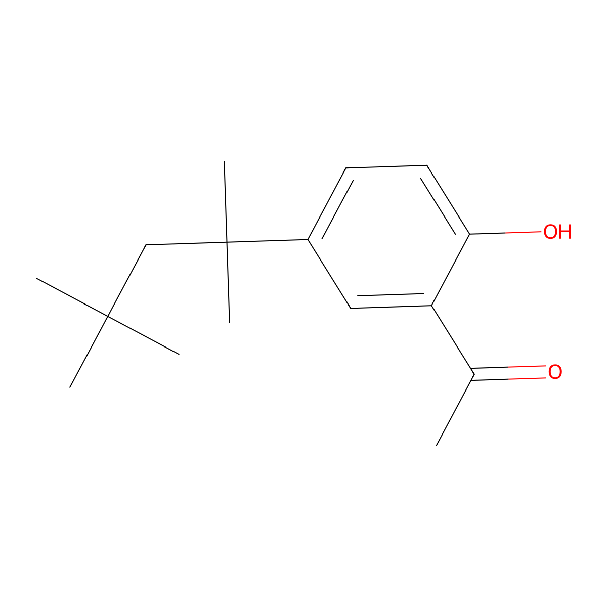 1-[2-Hydroxy-5-(1,1,3,3-tetramethylbutyl)phenyl]ethanone molecular structure, CAS 57373-80-5