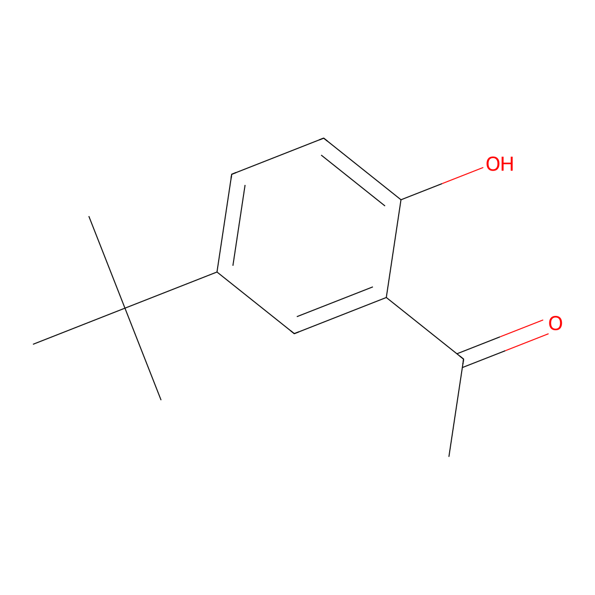 1-(5-Tert-butyl-2-hydroxyphenyl)ethan-1-one molecular structure, CAS 57373-81-6