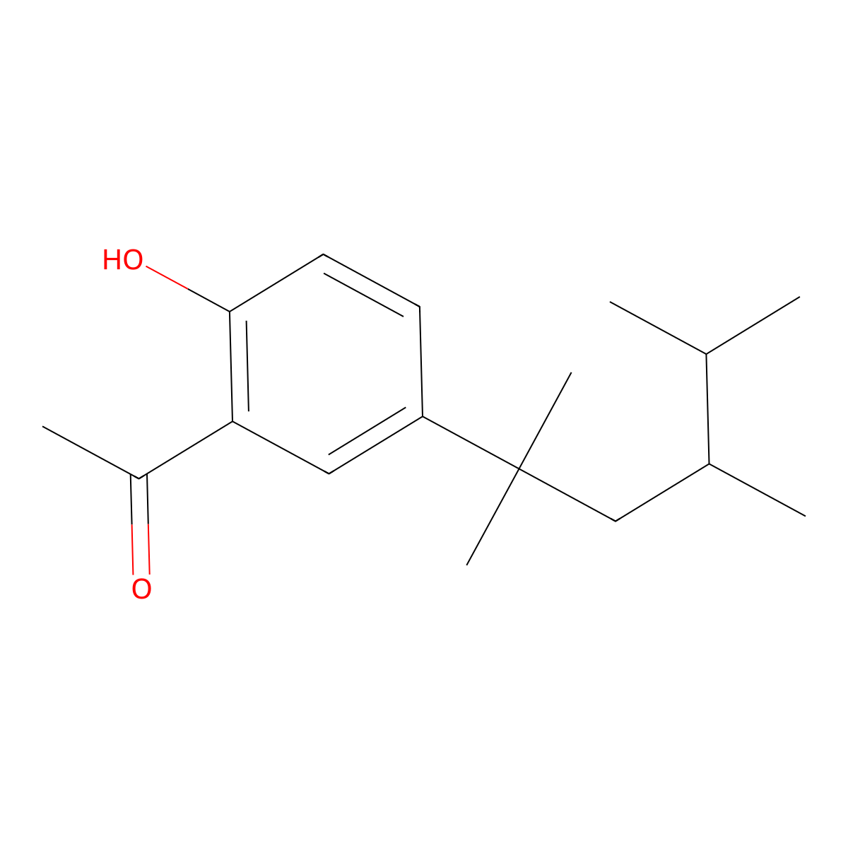 1-(2-Hydroxy-5-tert-nonylphenyl)ethan-1-one molecular structure, CAS 57375-45-8