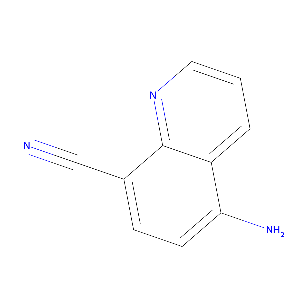 5-Aminoquinoline-8-carbonitrile molecular structure, CAS 573758-03-9