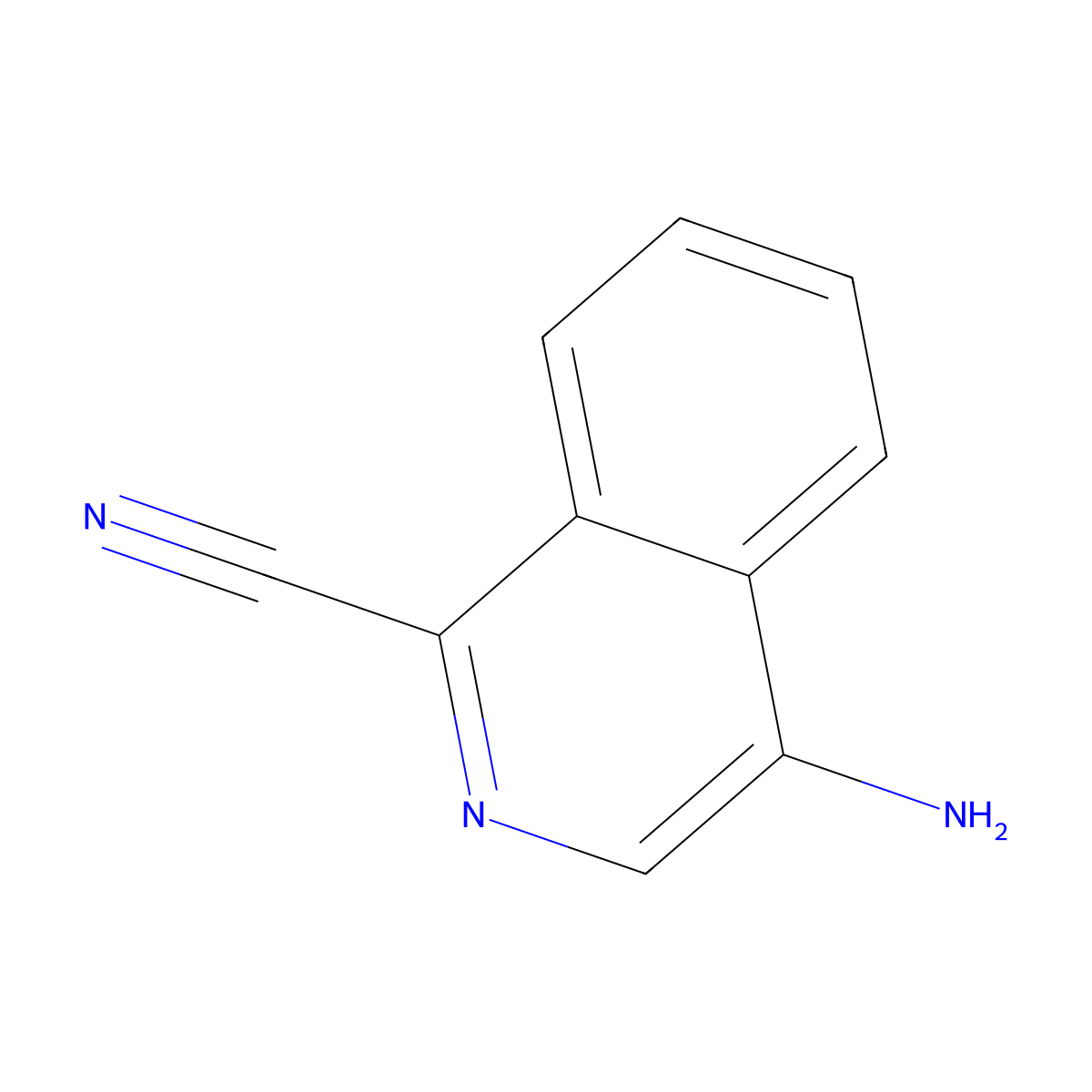 4-Aminoisoquinoline-1-carbonitrile molecular structure, CAS 573758-69-7