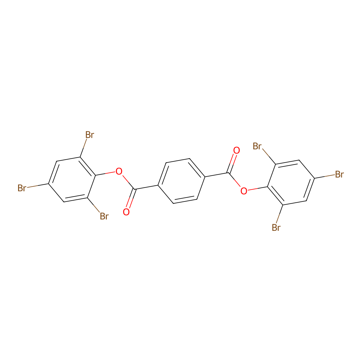 Bis(2,4,6-tribromophenyl) terephthalate molecular structure, CAS 57376-95-1
